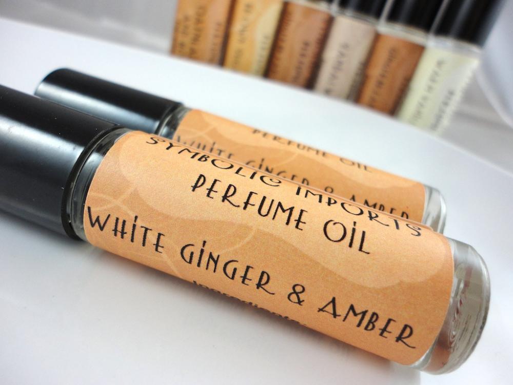 White Ginger and Amber Perfume Oil - Roll On Perfume